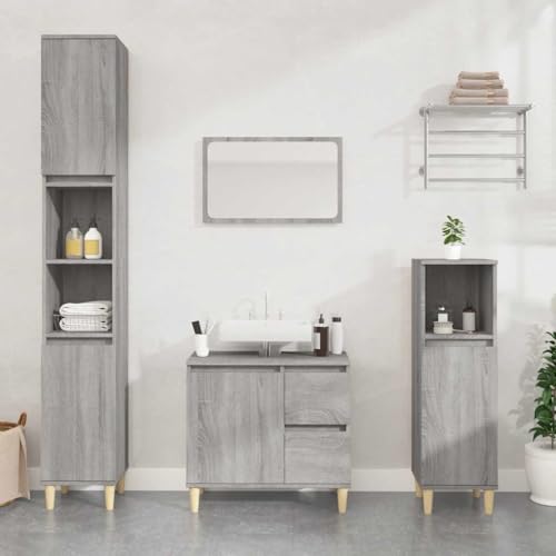 WSJHUHK Badschrank Grau Sonoma 65x33x60cm Holzwerkstoff WSJHUHK Badschrank Grau Sonoma 65x33x60cm Holzwerkstoff von WSJHUHK