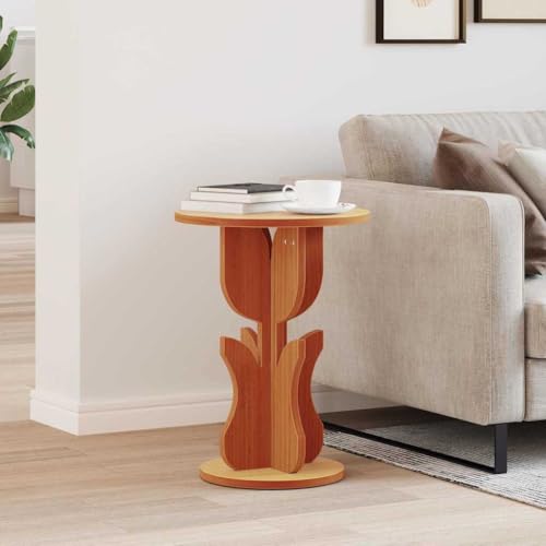 WSJHUHK Beistelltisch, Wachs, braun, 39,5 x 39,5 x 53,5 cm, massives Kiefernholz, Möbel, Tische, Akzenttische, Couchtische von WSJHUHK