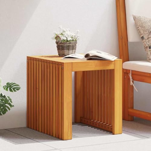 WSJHUHK Beistelltisch, braun, 43 x 36 x 40 cm, massives Teakholz, Möbel, Outdoor-Möbel, Outdoor-Tische von WSJHUHK