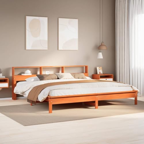 WSJHUHK Bettgestell ohne Matratze Wax Braun 180x200 cm Super King Massivholz Kiefer WSJHUHK Bettgestell ohne Matratze Wax Braun 180x200 cm Super King Massivholz Kiefer von WSJHUHK