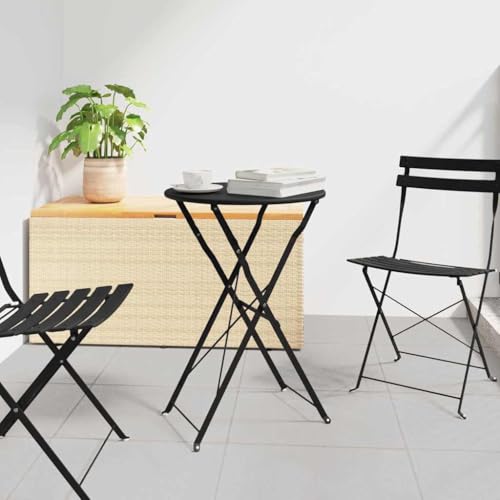 WSJHUHK Bistrotisch klappbar anthrazit Ø50x71cm pulverbeschichtetes Stahl-Möbel Outdoor-Möbel Outdoor-Tische WSJHUHK Bistrotisch klappbar anthrazit Ø50x71cm pulverbeschichtetes Stahl-Möbel Outdoor-Möbel Outdoor-Tische von WSJHUHK
