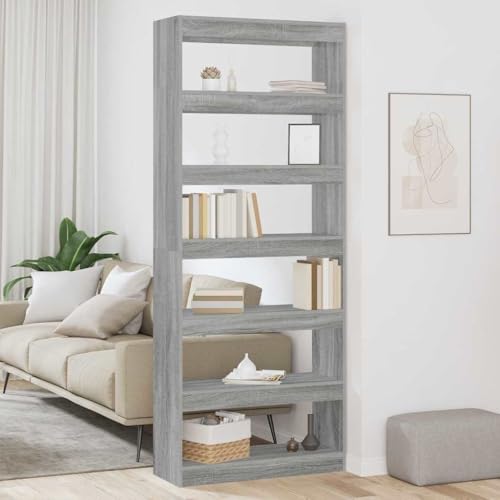 WSJHUHK Bücherregal, Sonoma, Grau, 80 x 30 x 198 cm, Holz-Möbel, Regal, Bücherregale und Standregale WSJHUHK Bücherregal, Sonoma, Grau, 80 x 30 x 198 cm, Holz-Möbel, Regal, Bücherregale und Standregale von WSJHUHK