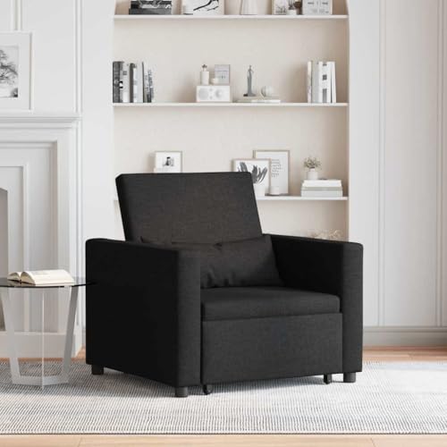 WSJHUHK Einzelschlafsofa, schwarz, 90 x 165 x 87 cm, Stoff-Möbel, Stühle, Sessel, Liegestuhl & Schlafsessel von WSJHUHK
