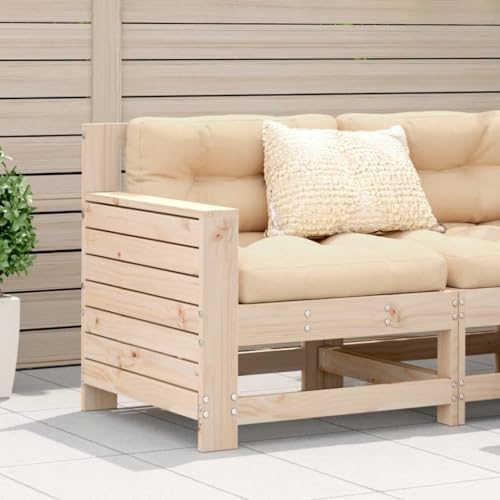 WSJHUHK Garten Armlehne Sofa mit Kissen Massivholz Kiefer WSJHUHK Garten Armlehne Sofa mit Kissen Massivholz Kiefer von WSJHUHK