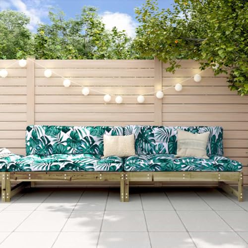 WSJHUHK Garten Mittelsofas 2 Stück 120x80cm imprägniert Holz Kiefer von WSJHUHK