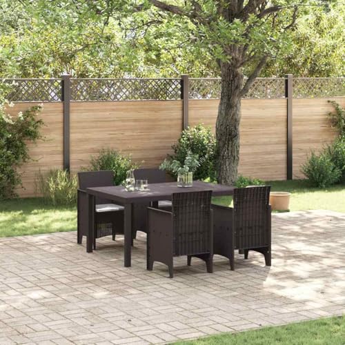 WSJHUHK Gartenmöbel-Set, Rattan-Möbel, Gartenmöbel, Gartenmöbel, Gartenmöbel-Set, 5-teilig, Braun von WSJHUHK