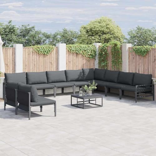 WSJHUHK Gartensofa-Set, 10-teilig, anthrazitfarbenes Stahl-Möbel, Outdoor-Möbel, Gartenmöbel-Sets WSJHUHK Gartensofa-Set, 10-teilig, anthrazitfarbenes Stahl-Möbel, Outdoor-Möbel, Gartenmöbel-Sets von WSJHUHK