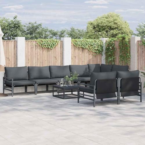 WSJHUHK Gartensofa-Set, 8-teilig, anthrazitfarbenes Stahl-Möbel, Gartenmöbel, Outdoor-Möbel-Sets WSJHUHK Gartensofa-Set, 8-teilig, anthrazitfarbenes Stahl-Möbel, Gartenmöbel, Outdoor-Möbel-Sets von WSJHUHK
