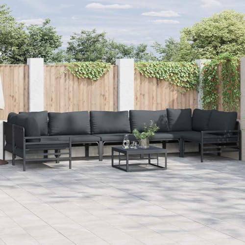 WSJHUHK Gartensofa-Set, 8-teilig, anthrazitfarbenes Stahl-Möbel, Gartenmöbel, Outdoor-Möbel-Sets WSJHUHK Gartensofa-Set, 8-teilig, anthrazitfarbenes Stahl-Möbel, Gartenmöbel, Outdoor-Möbel-Sets von WSJHUHK