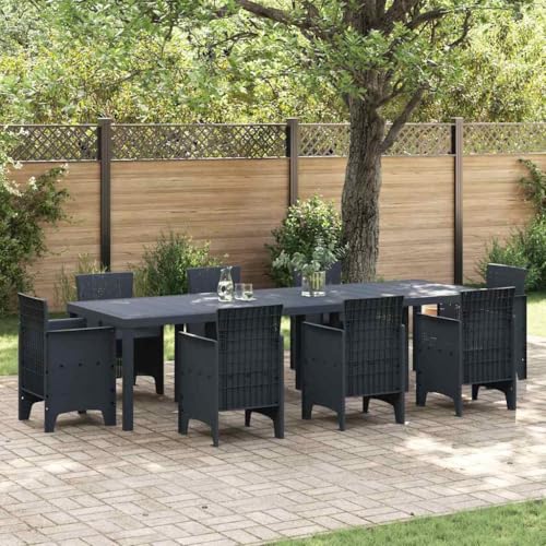 WSJHUHK Gartentisch Anthrazit 300 x 100 x 73 cm Poly-Rattan-Möbel Outdoor-Möbel Outdoor-Tische von WSJHUHK