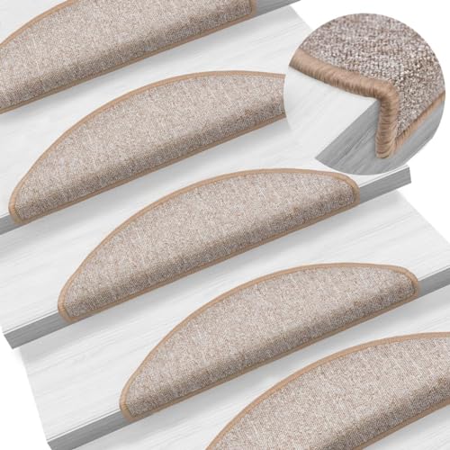 WSJHUHK Haus und Garten, Haushaltsbedarf, Treppenstufen, Teppich-Stufenmatte, 15 Stück, Hellbraun, 56 x 17 x 3 cm WSJHUHK Haus und Garten, Haushaltsbedarf, Treppenstufen, Teppich-Stufenmatte, 15 Stück, Hellbraun, 56 x 17 x 3 cm von WSJHUHK