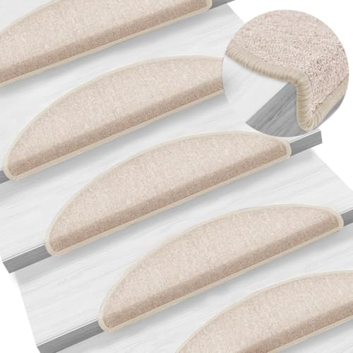 WSJHUHK Haus und Garten, Haushaltsbedarf, Treppenstufen, Teppich-Stufenmatte, 15 Stück, Taupe, 56 x 17 x 3 cm WSJHUHK Haus und Garten, Haushaltsbedarf, Treppenstufen, Teppich-Stufenmatte, 15 Stück, Taupe, 56 x 17 x 3 cm von WSJHUHK