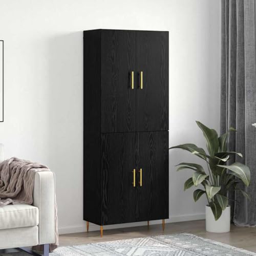 WSJHUHK Highboard Schwarze Eiche, 69,5 x 34 x 180 cm, Holz-Möbel, Schränke und Aufbewahrung, Buffets und Sideboards WSJHUHK Highboard Schwarze Eiche, 69,5 x 34 x 180 cm, Holz-Möbel, Schränke und Aufbewahrung, Buffets und Sideboards von WSJHUHK
