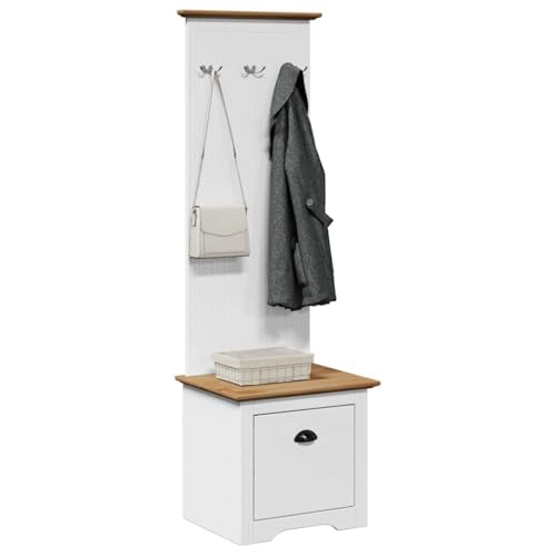 WSJHUHK Home-Bänke, Aufbewahrungs- und Eingangsbänke, Flurschrank mit Haken, BODO Weiß und Braun, 50 x 40 x 157 cm WSJHUHK Home-Bänke, Aufbewahrungs- und Eingangsbänke, Flurschrank mit Haken, BODO Weiß und Braun, 50 x 40 x 157 cm von WSJHUHK