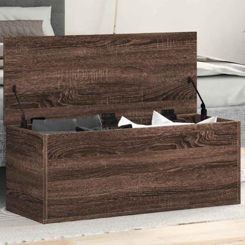 WSJHUHK Home-Cabinets & Storage,Storage Chests,Storage Box Brown Oak 90x35x35cm Engineered Wood von WSJHUHK