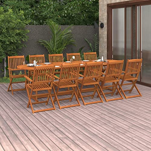 WSJHUHK Home-Outdoor Home-Outdoor Möbel Sets 11-teilig Garten Essgruppe 280x90x75cm Massivholz Akazie WSJHUHK Home-Outdoor Home-Outdoor Möbel Sets 11-teilig Garten Essgruppe 280x90x75cm Massivholz Akazie von WSJHUHK
