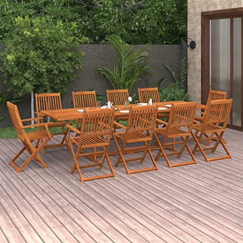 WSJHUHK Home-Outdoor Home-Outdoor Möbel Sets 11-teilig Garten Essgruppe 280x90x75cm Massivholz Akazie WSJHUHK Home-Outdoor Home-Outdoor Möbel Sets 11-teilig Garten Essgruppe 280x90x75cm Massivholz Akazie von WSJHUHK