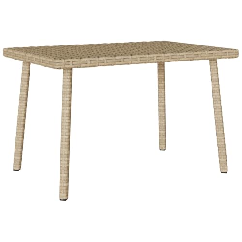 WSJHUHK Home-Outdoor Home-Outdoor Tische, Gartentisch, rechteckig, Beige, 60 x 40 x 37 cm, Polyrattan von WSJHUHK