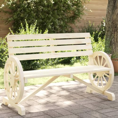 WSJHUHK Home-Outdoor Sitzgelegenheit, Gartenbank, 2-Sitzer, Massivholz, Tanne von WSJHUHK