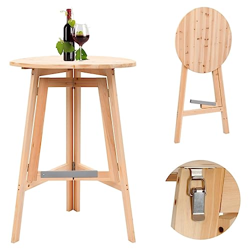 WSJHUHK Home-Tische, Klapptische, klappbarer Bartisch, 78 cm, Tannenholz von WSJHUHK