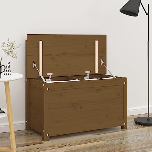 WSJHUHK HomeBanks Sitzbank Kiefer massiv honigbraun 80x41x77cm von WSJHUHK