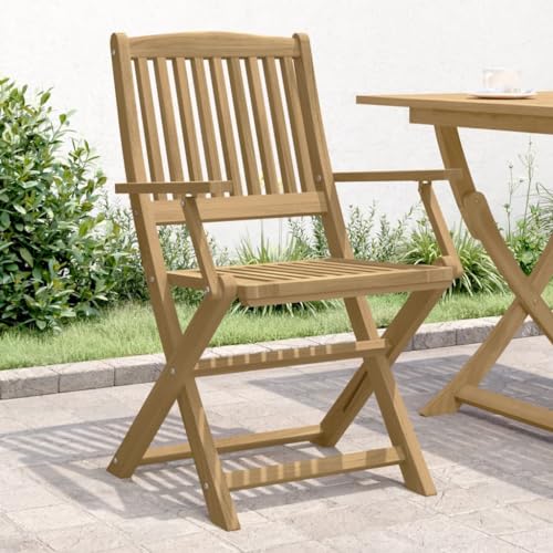 WSJHUHK Klappstuhl Gartenstühle 4 Stück 57,5x54,5x90cm Massivholz Akazie von WSJHUHK