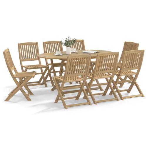 WSJHUHK Klappstuhl Gartenstühle 8 Stück 48,5x57x90cm Massivholz Akazie von WSJHUHK