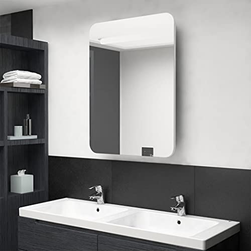 WSJHUHK LED Badspiegelschrank Spiegelschrank weiß glänzend 60x11x80cm von WSJHUHK