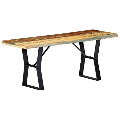 WSJHUHK Möbel, Bänke, Küchen- und Essbänke, Sitzbank, 110 cm, massives Altholz von WSJHUHK