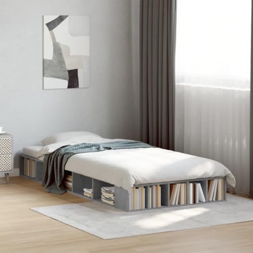 WSJHUHK Möbel, Betten & Accessoires, Betten & Bettrahmen, Bettrahmen ohne Matratze, Betongrau, 100x200 cm von WSJHUHK