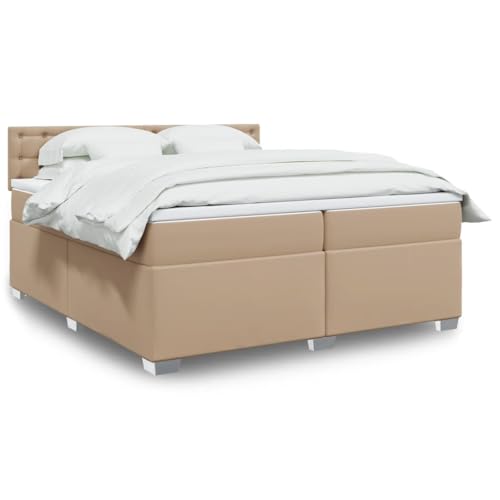 WSJHUHK Möbel, Betten & Accessoires, Betten & Bettrahmen, Boxspringbett mit Matratze, Cappuccino, 200x200 cm, Kunstleder WSJHUHK Möbel, Betten & Accessoires, Betten & Bettrahmen, Boxspringbett mit Matratze, Cappuccino, 200x200 cm, Kunstleder von WSJHUHK