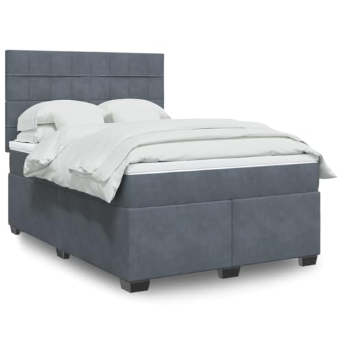 WSJHUHK Möbel, Betten & Accessoires, Betten & Bettrahmen, Boxspringbett mit Matratze, dunkelgrau, 140x190 cm, Samt WSJHUHK Möbel, Betten & Accessoires, Betten & Bettrahmen, Boxspringbett mit Matratze, dunkelgrau, 140x190 cm, Samt von WSJHUHK