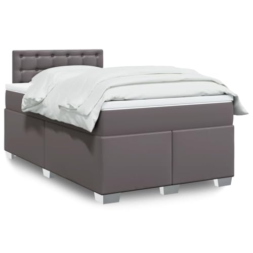 WSJHUHK Möbel, Betten & Accessoires, Betten & Bettrahmen, Boxspringbett mit Matratze, grau, 120x200 cm, Kunstleder WSJHUHK Möbel, Betten & Accessoires, Betten & Bettrahmen, Boxspringbett mit Matratze, grau, 120x200 cm, Kunstleder von WSJHUHK