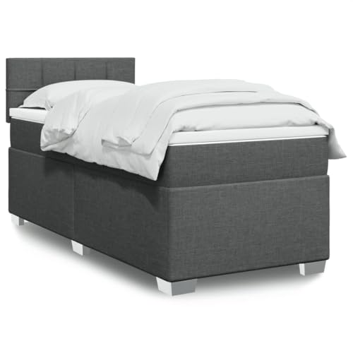 WSJHUHK Möbel, Betten & Zubehör, Betten & Bettrahmen, Boxspringbett mit Matratze, dunkelgrau, 90x200 cm Stoff WSJHUHK Möbel, Betten & Zubehör, Betten & Bettrahmen, Boxspringbett mit Matratze, dunkelgrau, 90x200 cm Stoff von WSJHUHK