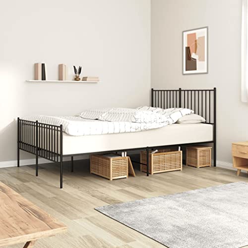 WSJHUHK Möbel, Betten & Zubehör, Betten & Bettrahmen, Metallbettrahmen ohne Matratze mit Fußteil, schwarz, 140 x 200 cm WSJHUHK Möbel, Betten & Zubehör, Betten & Bettrahmen, Metallbettrahmen ohne Matratze mit Fußteil, schwarz, 140 x 200 cm von WSJHUHK