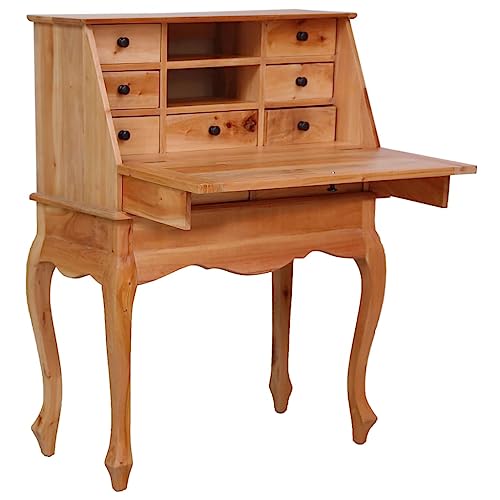 WSJHUHK Möbel, Büromöbel, Schreibtische, Sekretär-Schreibtisch, 78 x 42 x 103 cm, massives Mahagoniholz von WSJHUHK