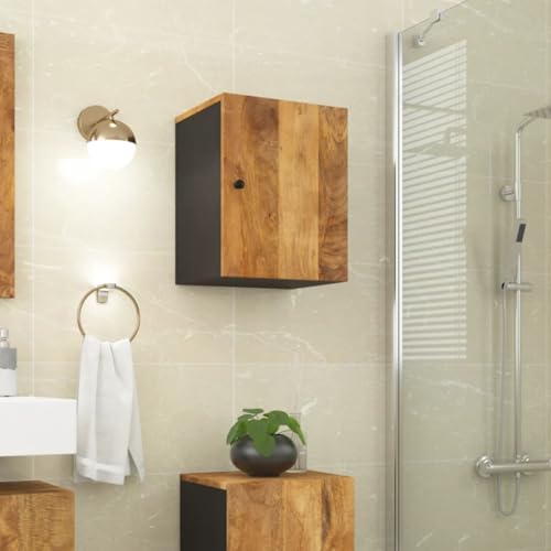 WSJHUHK Möbel, Möbelsets, Badezimmermöbel-Sets, Badezimmer-Hängeschrank, 38 x 33 x 48 cm, Massivholz, Mango von WSJHUHK