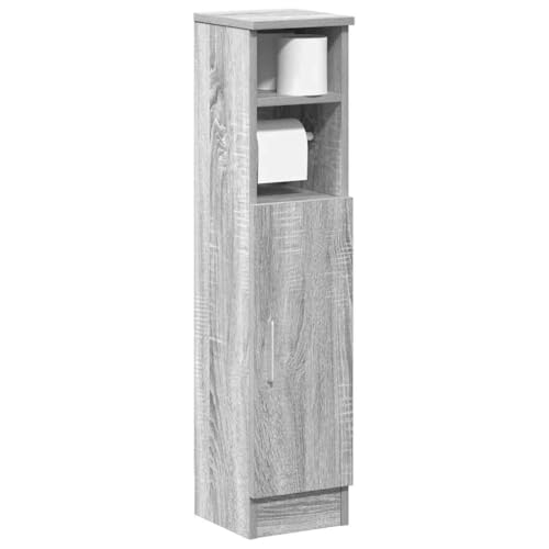 WSJHUHK Möbel, Möbelsets, Badezimmermöbel-Sets, Badezimmerschrank mit Rollenhalter, Grau Sonoma 20,5 x 22 x 90 cm WSJHUHK Möbel, Möbelsets, Badezimmermöbel-Sets, Badezimmerschrank mit Rollenhalter, Grau Sonoma 20,5 x 22 x 90 cm von WSJHUHK
