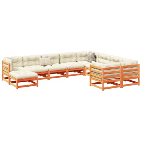 WSJHUHK Möbel, Outdoor-Möbel, Gartenmöbel-Sets, 10-teiliges Garten-Sofa-Set, wachsbraun, Massivholz, Kiefer WSJHUHK Möbel, Outdoor-Möbel, Gartenmöbel-Sets, 10-teiliges Garten-Sofa-Set, wachsbraun, Massivholz, Kiefer von WSJHUHK