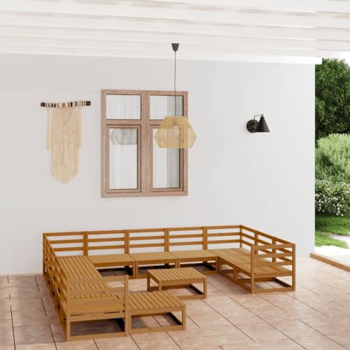 WSJHUHK Möbel, Outdoor-Möbel, Gartenmöbel-Sets, 13-teiliges Garten-Lounge-Set, massives Kiefernholz WSJHUHK Möbel, Outdoor-Möbel, Gartenmöbel-Sets, 13-teiliges Garten-Lounge-Set, massives Kiefernholz von WSJHUHK