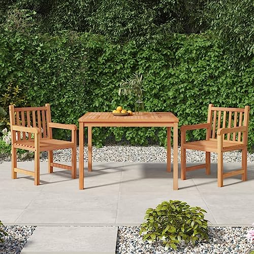 WSJHUHK Möbel, Outdoor-Möbel, Gartenmöbel-Sets, 3-teiliges Garten-Esszimmer-Set, Massivholz, Teakholz WSJHUHK Möbel, Outdoor-Möbel, Gartenmöbel-Sets, 3-teiliges Garten-Esszimmer-Set, Massivholz, Teakholz von WSJHUHK