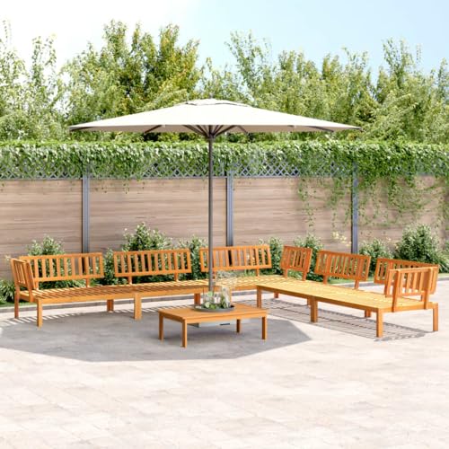 WSJHUHK Möbel, Outdoor-Möbel, Outdoor-Sitzmöbel, Outdoor-Sofas, 6-teiliges Garten-Paletten-Sofa-Set, Massivholz, Akazie WSJHUHK Möbel, Outdoor-Möbel, Outdoor-Sitzmöbel, Outdoor-Sofas, 6-teiliges Garten-Paletten-Sofa-Set, Massivholz, Akazie von WSJHUHK