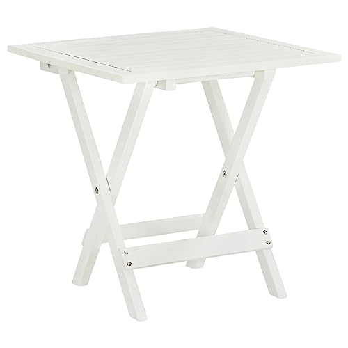 WSJHUHK Möbel, Outdoor-Möbel, Outdoor-Tische, Bistrotisch, 46 x 46 x 47 cm, massives Akazienholz, Weiß WSJHUHK Möbel, Outdoor-Möbel, Outdoor-Tische, Bistrotisch, 46 x 46 x 47 cm, massives Akazienholz, Weiß von WSJHUHK