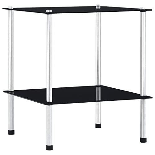WSJHUHK Möbel, Regale, Bücherregale und Standregale, 2-stöckiges Regal, schwarz, 40 x 40 x 47 cm, gehärtetes Glas WSJHUHK Möbel, Regale, Bücherregale und Standregale, 2-stöckiges Regal, schwarz, 40 x 40 x 47 cm, gehärtetes Glas von WSJHUHK