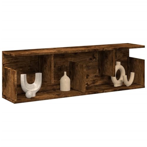 WSJHUHK Möbel, Regale, Wandregale und Latten, Wandschrank, 100 x 20 x 30 cm, geräuchertes Eichenholz von WSJHUHK