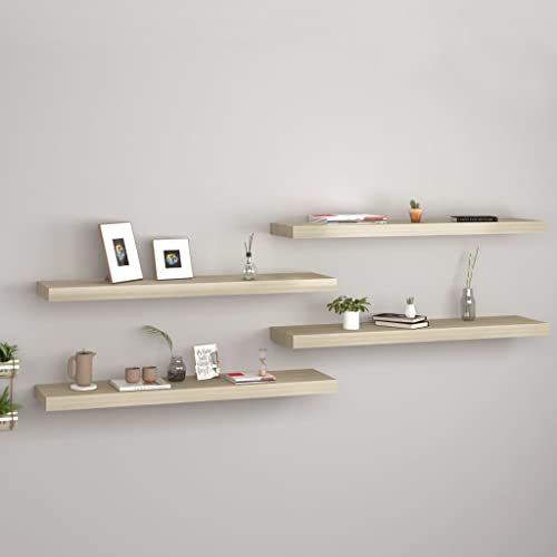 WSJHUHK Möbel, Regale, Wandregale und Latten, schwebende Wandregale, Eiche, 90 x 23,5 x 3,8 cm, MDF, 4 Stück WSJHUHK Möbel, Regale, Wandregale und Latten, schwebende Wandregale, Eiche, 90 x 23,5 x 3,8 cm, MDF, 4 Stück von WSJHUHK