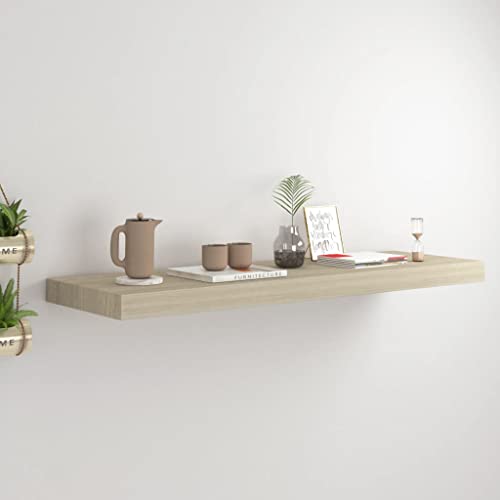WSJHUHK Möbel, Regale, Wandregale und Latten, schwebendes Wandregal, Eiche, 80 x 23,5 x 3,8 cm, MDF WSJHUHK Möbel, Regale, Wandregale und Latten, schwebendes Wandregal, Eiche, 80 x 23,5 x 3,8 cm, MDF von WSJHUHK