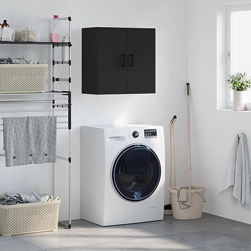 WSJHUHK Möbel, Schränke und Aufbewahrung, Aufbewahrungsschränke und Schließfächer, Wandschrank, Schwarz, 60 x 31 x 60 cm, Holzwerkstoff WSJHUHK Möbel, Schränke und Aufbewahrung, Aufbewahrungsschränke und Schließfächer, Wandschrank, Schwarz, 60 x 31 x 60 cm, Holzwerkstoff von WSJHUHK