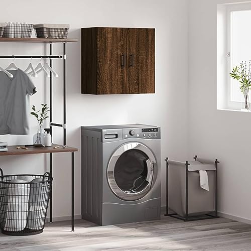 WSJHUHK Möbel, Schränke und Aufbewahrung, Aufbewahrungsschränke und Schließfächer, Wandschrank, braune Eiche, 60 x 31 x 60 cm, Holzwerkstoff WSJHUHK Möbel, Schränke und Aufbewahrung, Aufbewahrungsschränke und Schließfächer, Wandschrank, braune Eiche, 60 x 31 x 60 cm, Holzwerkstoff von WSJHUHK