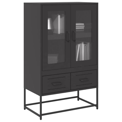 WSJHUHK Möbel, Schränke und Aufbewahrung, Buffets und Sideboards, Highboard, schwarz, 68 x 39 x 111,5 cm, Stahl WSJHUHK Möbel, Schränke und Aufbewahrung, Buffets und Sideboards, Highboard, schwarz, 68 x 39 x 111,5 cm, Stahl von WSJHUHK